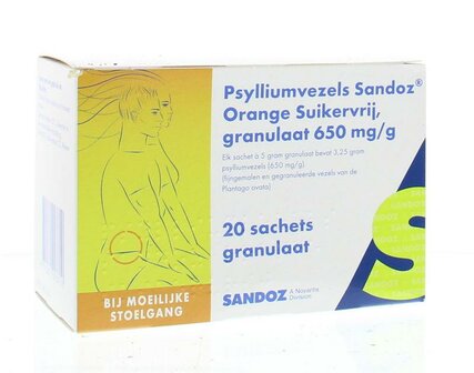 Psylliumvezels granulen suikervrij Sandoz 20sach