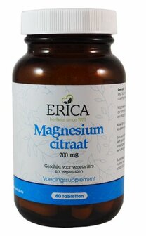 Magnesium citraat 200mg Erica 60tb