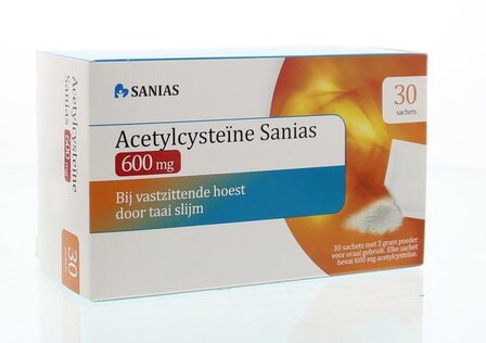 Acetylcysteine 600mg sachets 3 gram Sanias 30sach