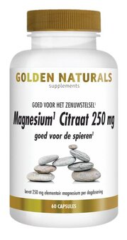 Magnesium citraat 250mg Golden Naturals 60vc