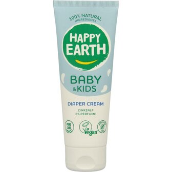 Billencreme zink voor baby &amp; kids Happy Earth 75ml