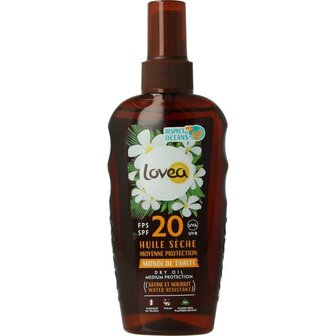 Dry oil medium protection tahiti monoi SPF20 Lovea 150ml