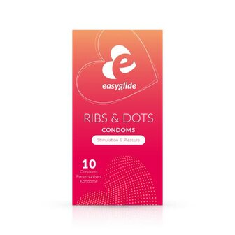 Condooms ribs en dots Easyglide 10st