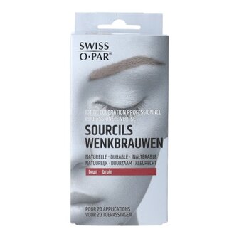 Professionele verfset wenkbrauwen bruin Swiss O-Par 1set
