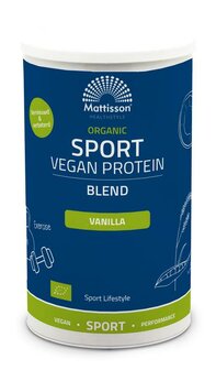 Organic sport vegan protein blend vanille Mattisson 500g