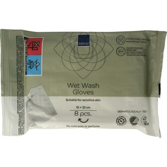 Wet wash washandjes verzorgend Abena 8st